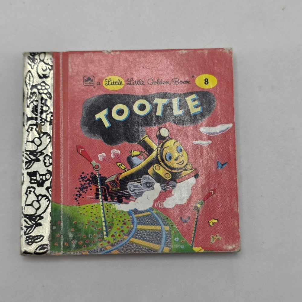 Golden Books Tootle Little Little Golden Book 8 Miniature Vintage Train 90s
